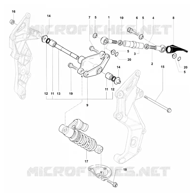 AMORTECEDOR MV Agusta moto F4 2011 F4 1000 R  F4 1000 R