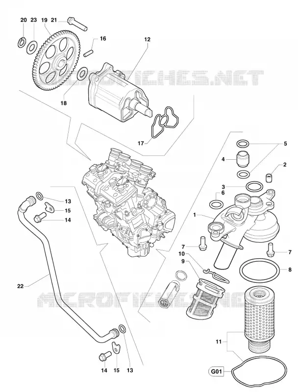 BOMBA DE ÓLEO MV Agusta moto F4 2011 F4 1000 R  F4 1000 R