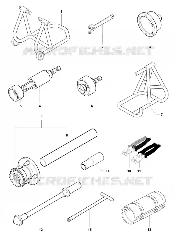 FRAME MAINTENANCE TOOLS 1 MV Agusta moto F4 2011 F4 1000 R  F4 1000 R
