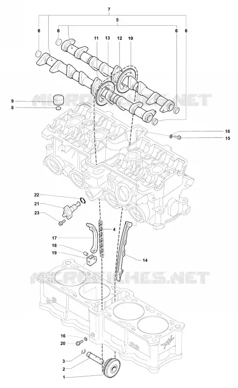 SISTEMA DE DISTRIBUIÇÃO MV Agusta moto F4 2012 F4 1000 R  F4 1000 R