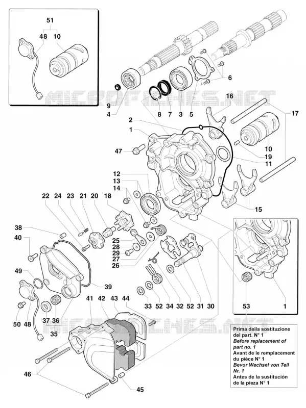 TAMBOR - GARFO SELETOR CAMBIO MV Agusta moto F4 2011 F4 1000 R  F4 1000 R