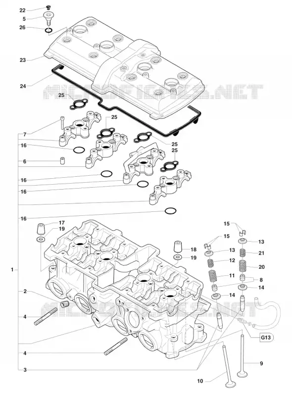 CABEÇA DE MOTOR MV Agusta moto F4 2013 F4 R  F4 R
