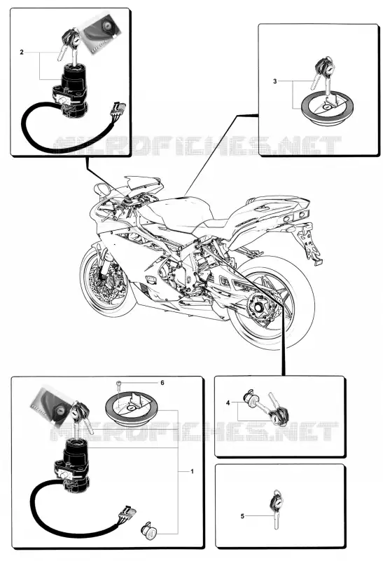 FECHADURA MV Agusta moto F4 2013 F4 R  F4 R