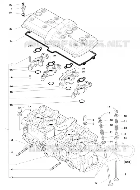 CABEÇA DE MOTOR MV Agusta moto F4 2014 F4 RR  F4 RR