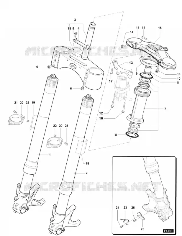 FORQUETA MV Agusta moto F4 2014 F4 RR  F4 RR