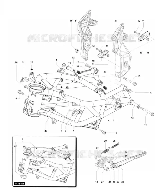 QUADRO MV Agusta moto F4 2015 F4 RR  F4 RR