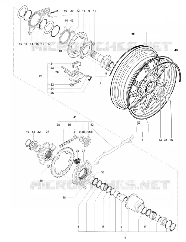 RODA TRASEIRA MV Agusta moto F4 2015 F4 RC  F4 RC