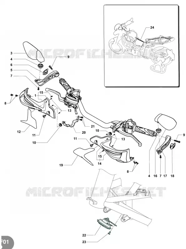 CABELAGEM - FAROLIM PISCA MV Agusta moto RIVALE 2017 RIVALE 800  RIVALE 800