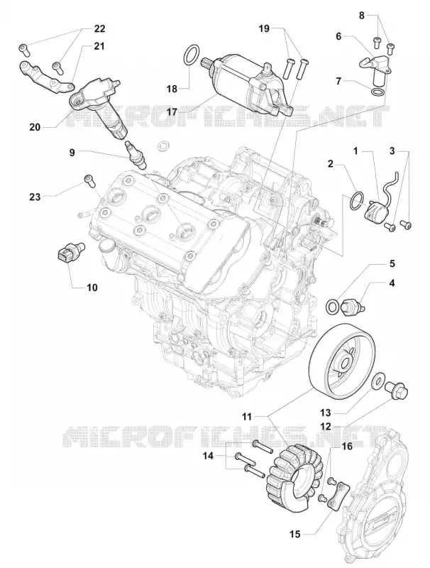 PEÇAS ELÉCTRICAS MOTOR MV Agusta moto TURISMO VELOCE 2016 TURISMO VELOCE 800  TURISMO VELOCE 800