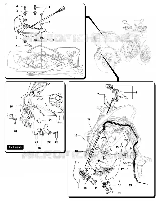 FAROLIM TRASEIRO - FAROLIM PISCA MV Agusta moto TURISMO VELOCE 2020 TURISMO VELOCE 800 LUSSO  TURISMO VELOCE 800 LUSSO