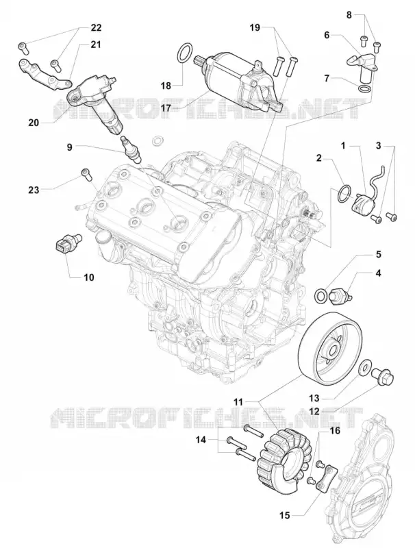 PEÇAS ELÉCTRICAS MOTOR MV Agusta moto TURISMO VELOCE 2017 TURISMO VELOCE 800 LUSSO  TURISMO VELOCE 800 LUSSO