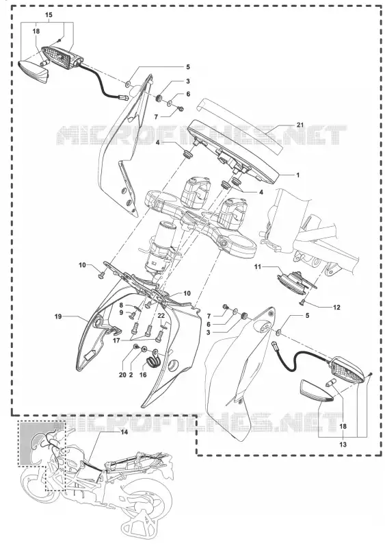 PAINEL DO CARRO - FAROLIM PISCA MV Agusta moto DRAGSTER 2016 DRAGSTER LH  DRAGSTER LH